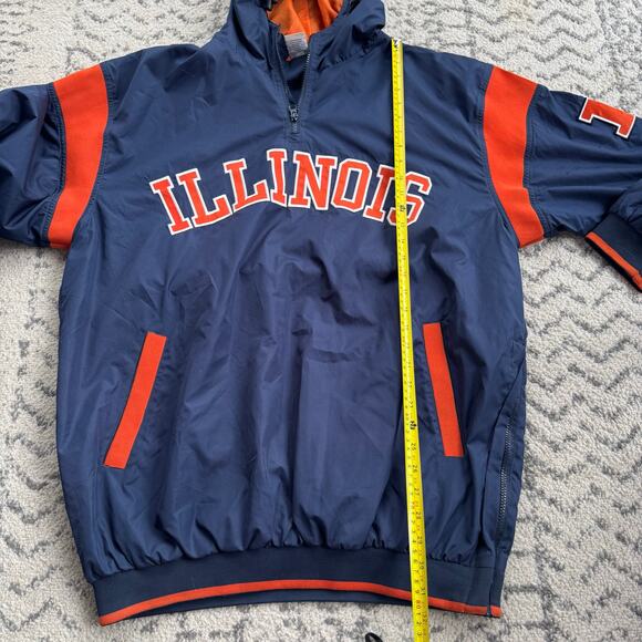 Vtg Russell Athletics University of Illinois Fighting Illini Hooded Windbreaker - Picture 10 of 12